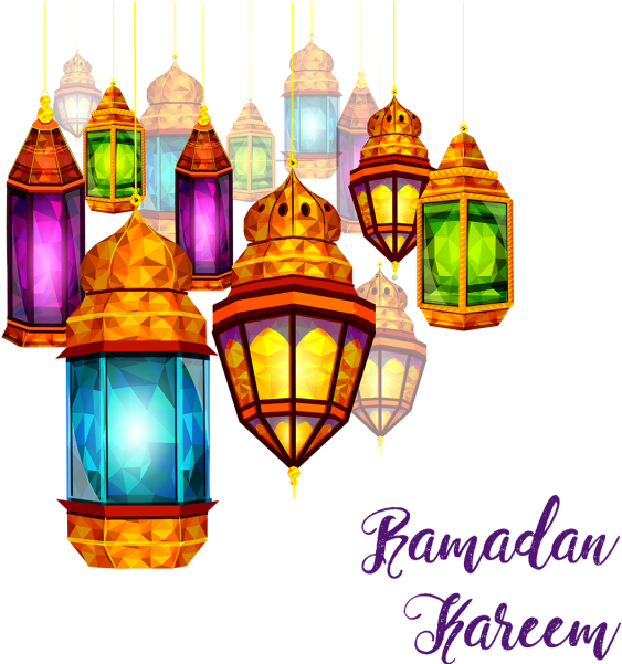 Colorful Ramadan Lanterns PNG