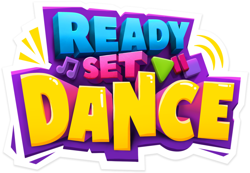 Colorful Ready Set Dance Logo PNG