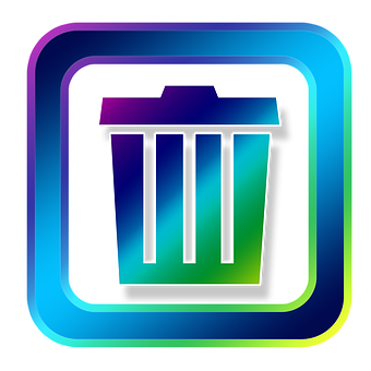 Colorful Recycle Bin Icon PNG