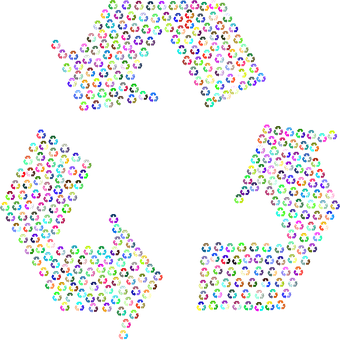 Colorful Recycle Symbols Arrows PNG