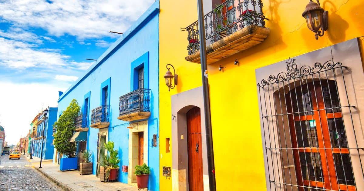 Colorful Residences In Oaxaca Picture