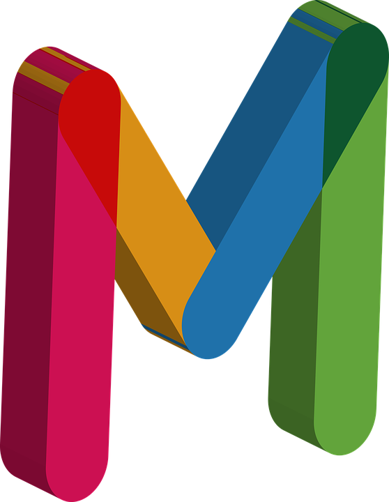 Colorful Ribbon Letter M Logo PNG