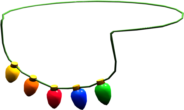 Colorful Roblox Light Bulb Necklace PNG