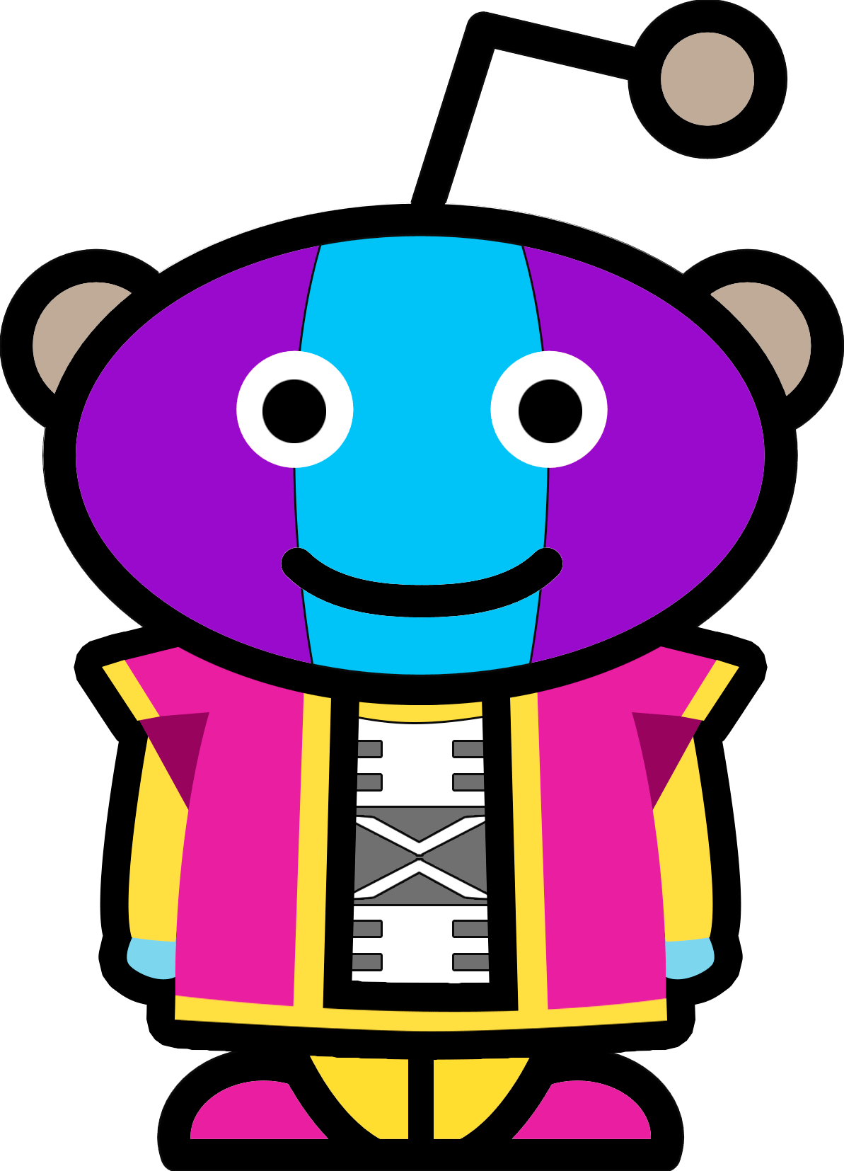 Colorful Robot Character Illustration PNG