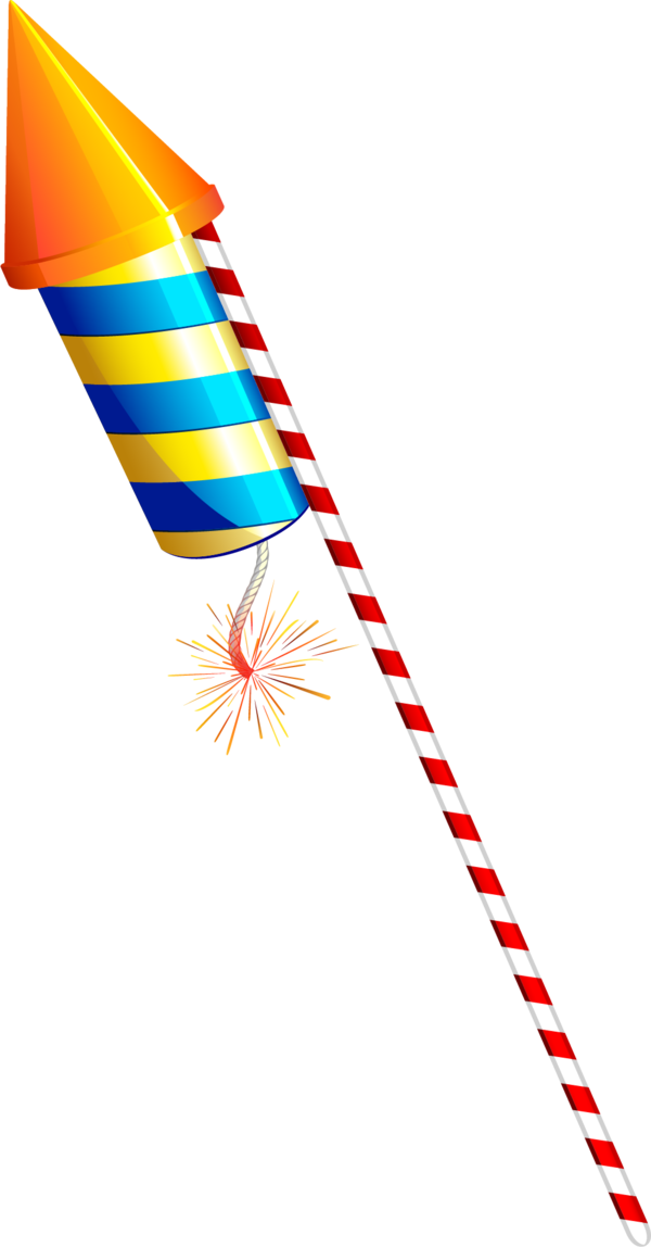 Colorful Rocket Firecracker Illustration PNG