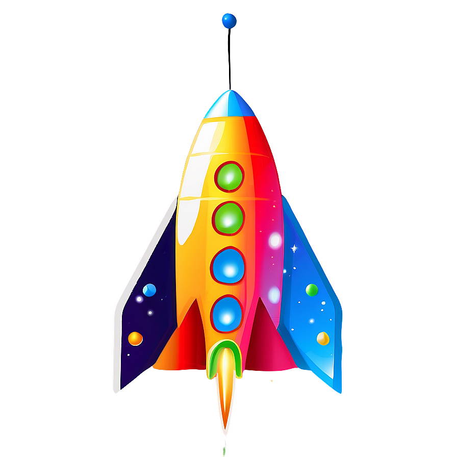 Colorful Rocketship Png Csi79 PNG