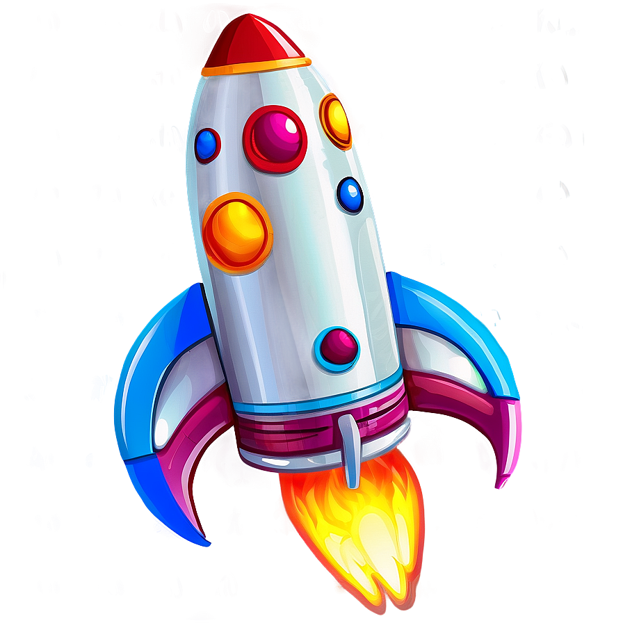 Colorful Rocketship Png Ryd PNG