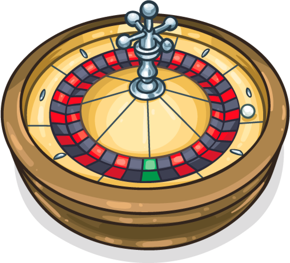 Colorful Roulette Wheel Cartoon PNG