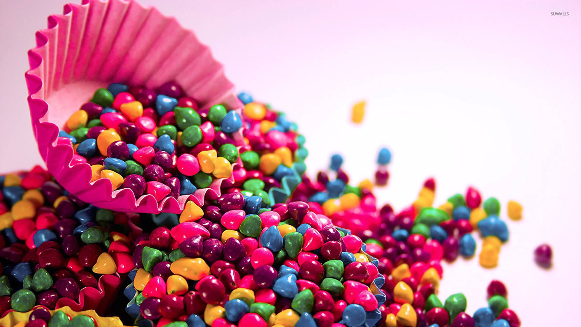Colorful Round Candies Wallpaper