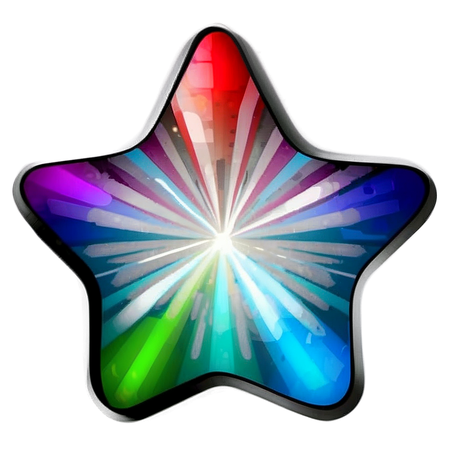 Colorful Rounded Star Png 20 PNG