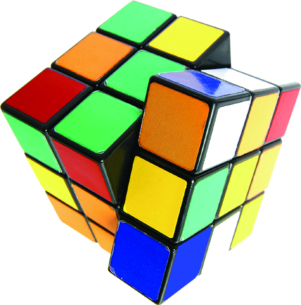 Colorful Rubik Cube Twisted PNG