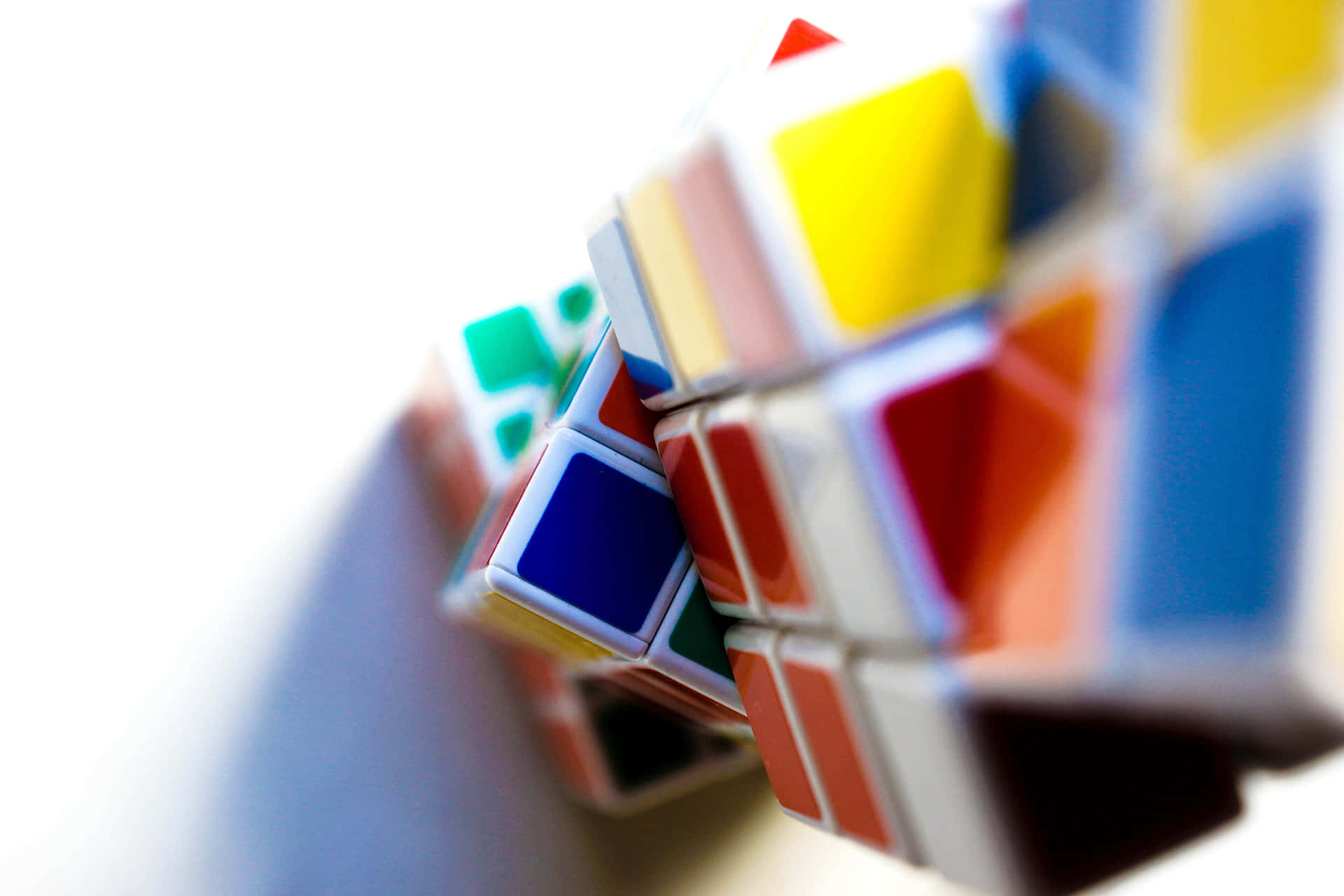 Colorful Rubiks Cube Blur Background Wallpaper