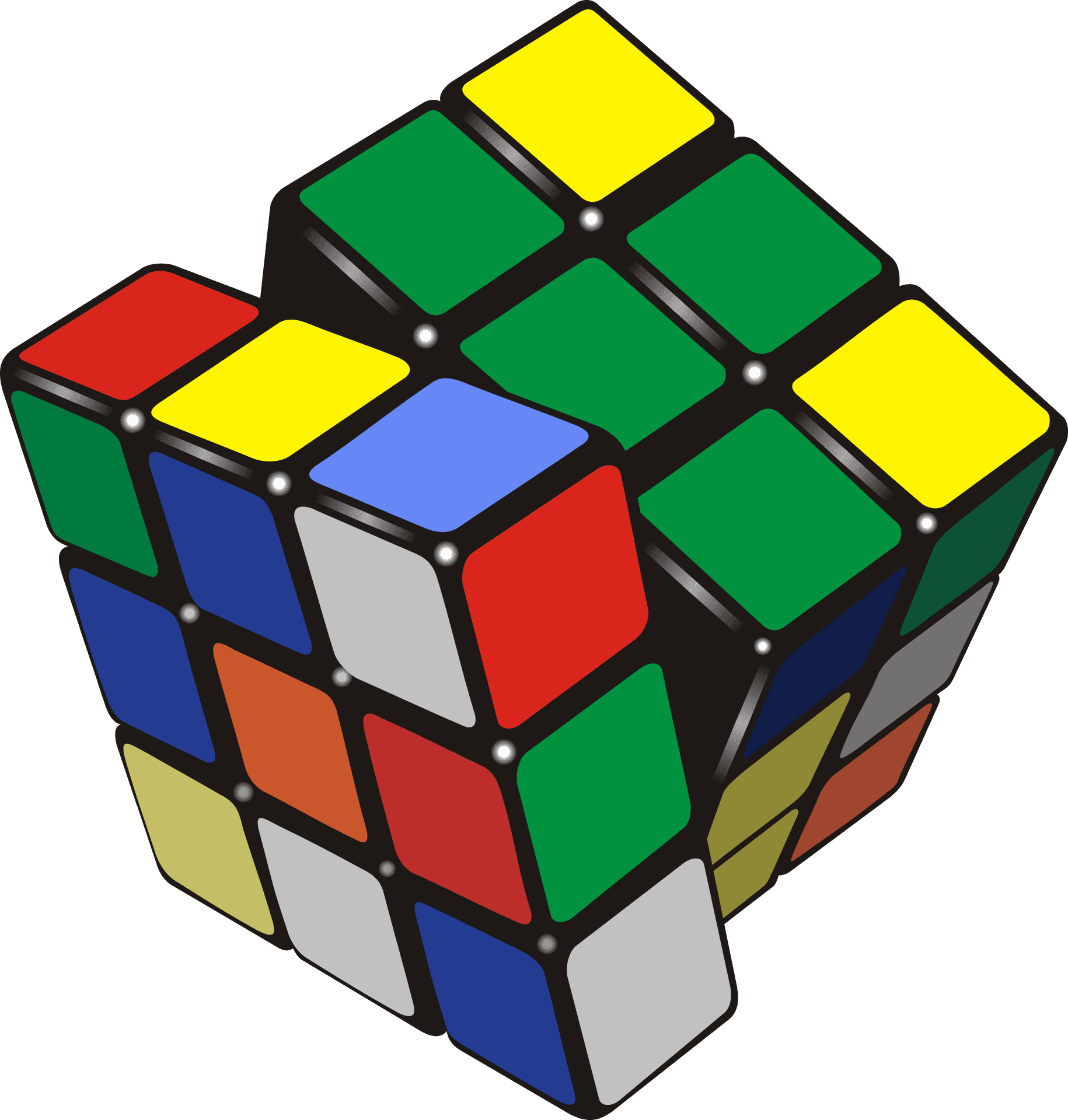 Download Colorful Rubiks Cube Illustration | Wallpapers.com