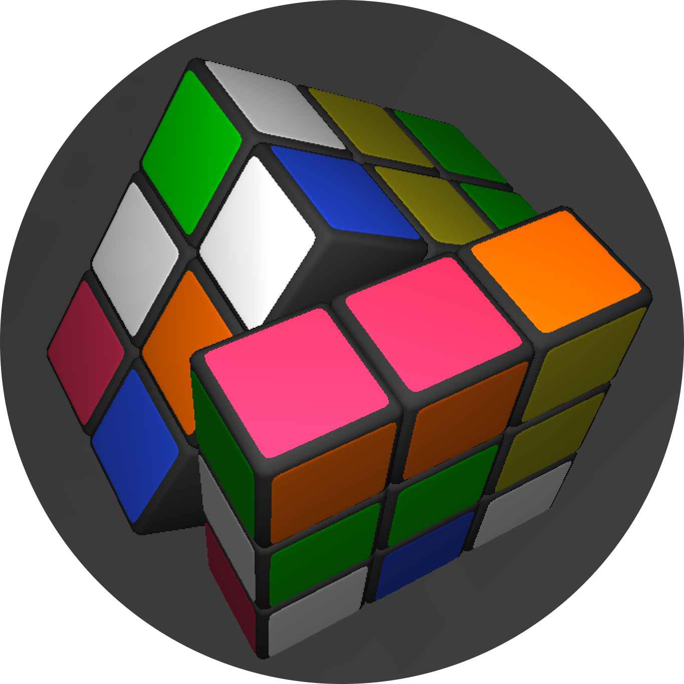 Colorful Rubiks Cube Illustration PNG