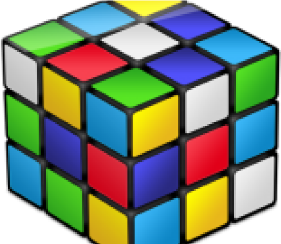 Colorful Rubiks Cube Unsolved PNG