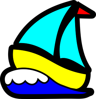 Colorful_ Sailboat_ Graphic PNG