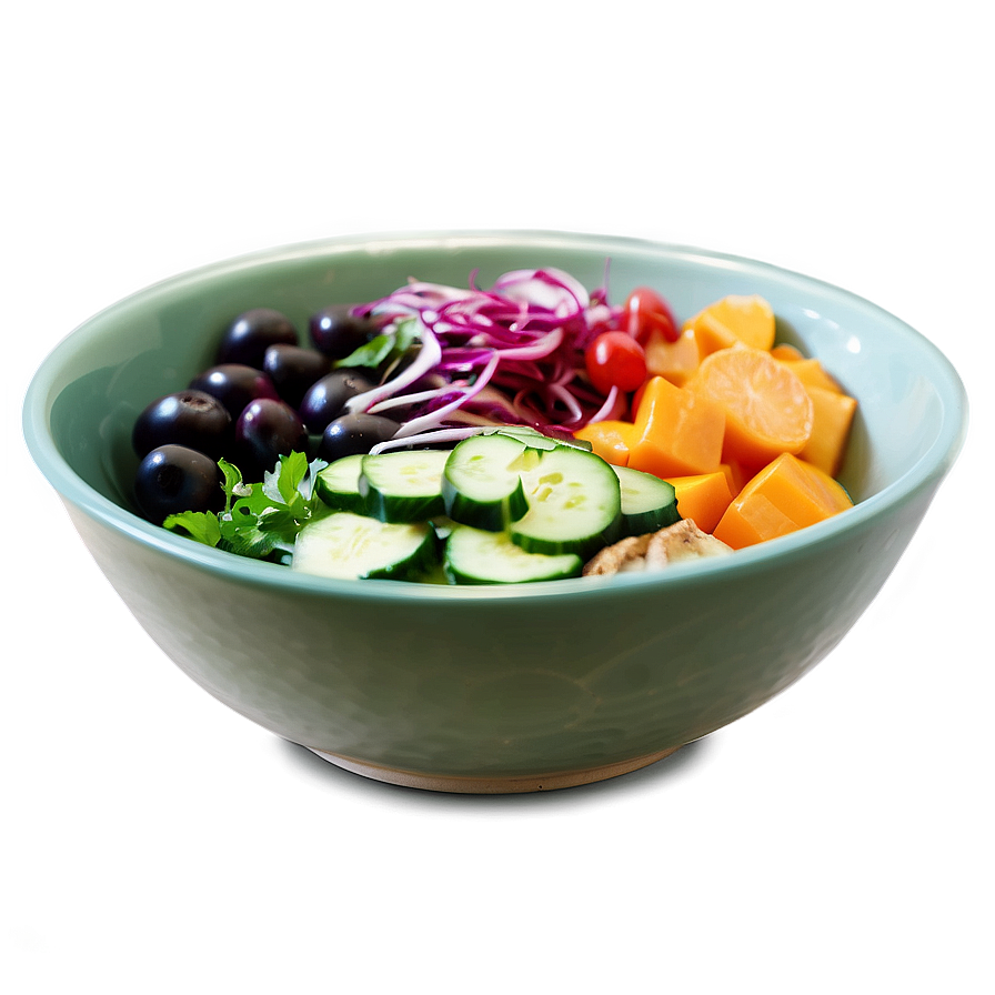 Colorful Salad Bowl Set Png Cni13 PNG