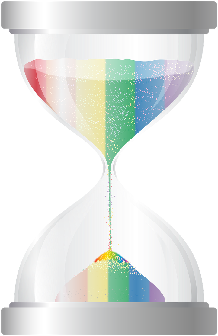 Colorful Sand Hourglass PNG