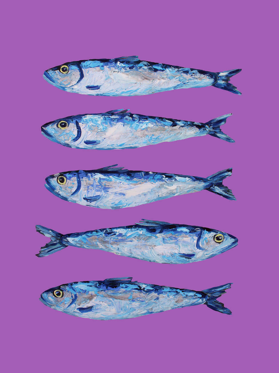Colorful Sardines Artwork Wallpaper