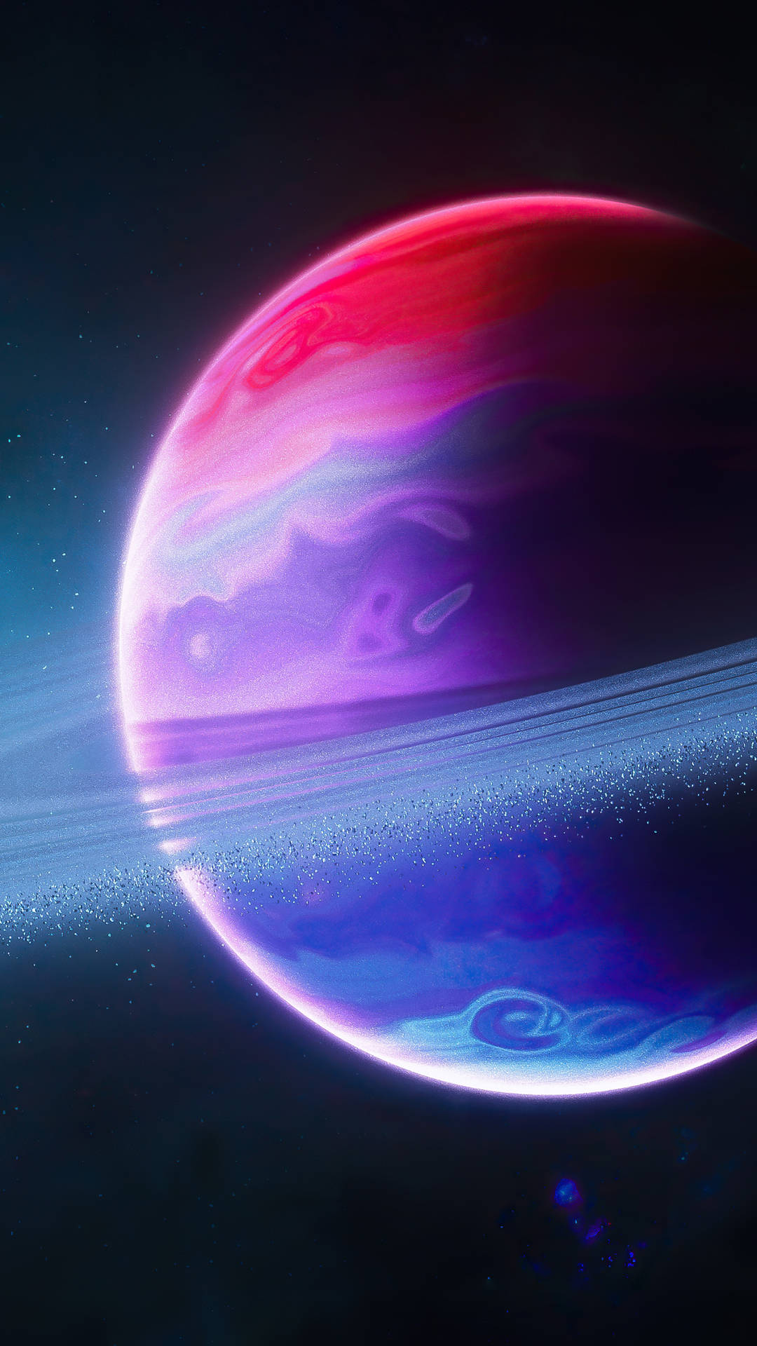 Buntersaturn Planet Weltraum Hintergrundbild Für Das Handy Wallpaper