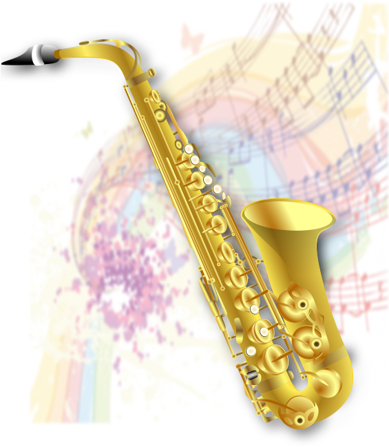 Colorful Saxophone Artwork PNG
