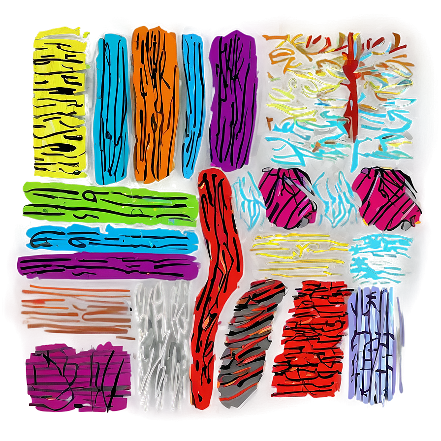 Colorful Scribble Patterns Png Yvj PNG