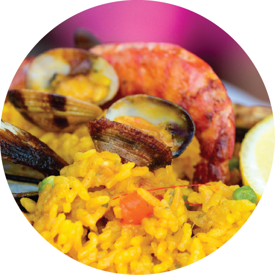 Colorful Seafood Paella Dish PNG
