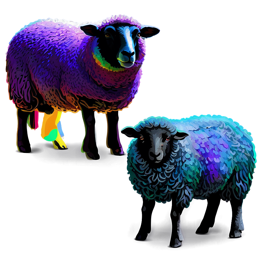 Colorful Sheep Png Qub78 PNG