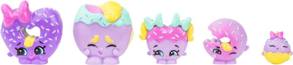 Colorful Shopkins Characters Lineup PNG