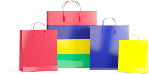 Colorful Shopping Bags PNG