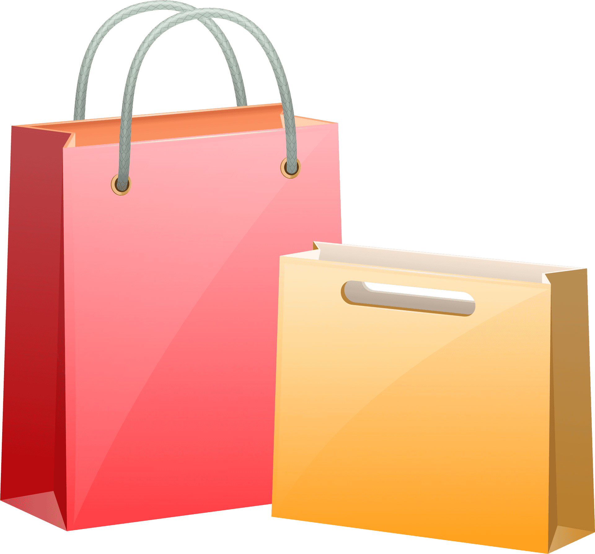 Colorful Shopping Bags Illustration PNG