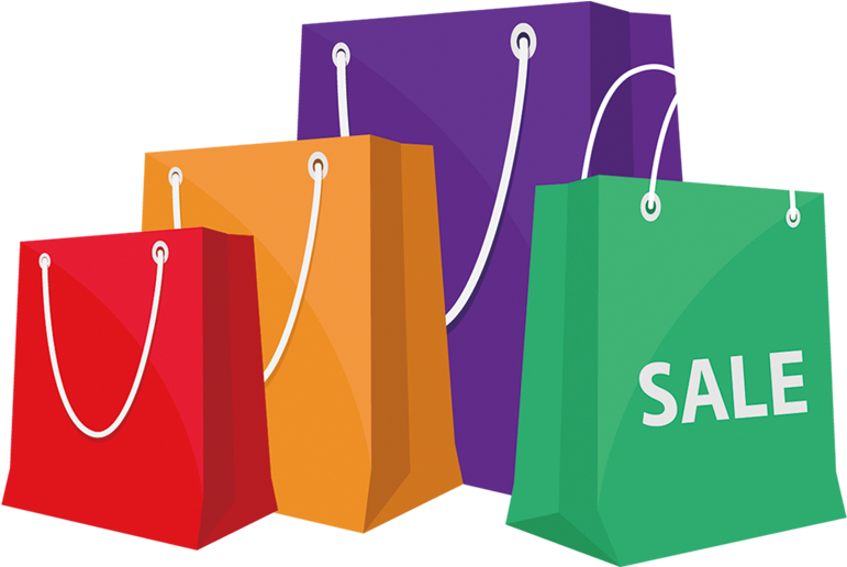 Colorful Shopping Bags Sale PNG