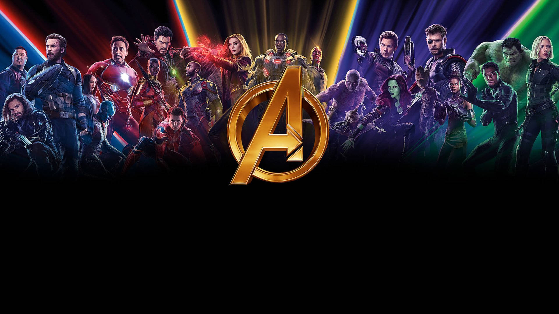 Färggladashuri Och Avengers. Wallpaper
