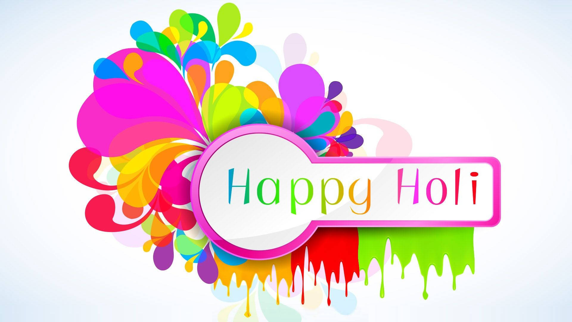 Colorful Sign Of Happy Holi HD Wallpaper