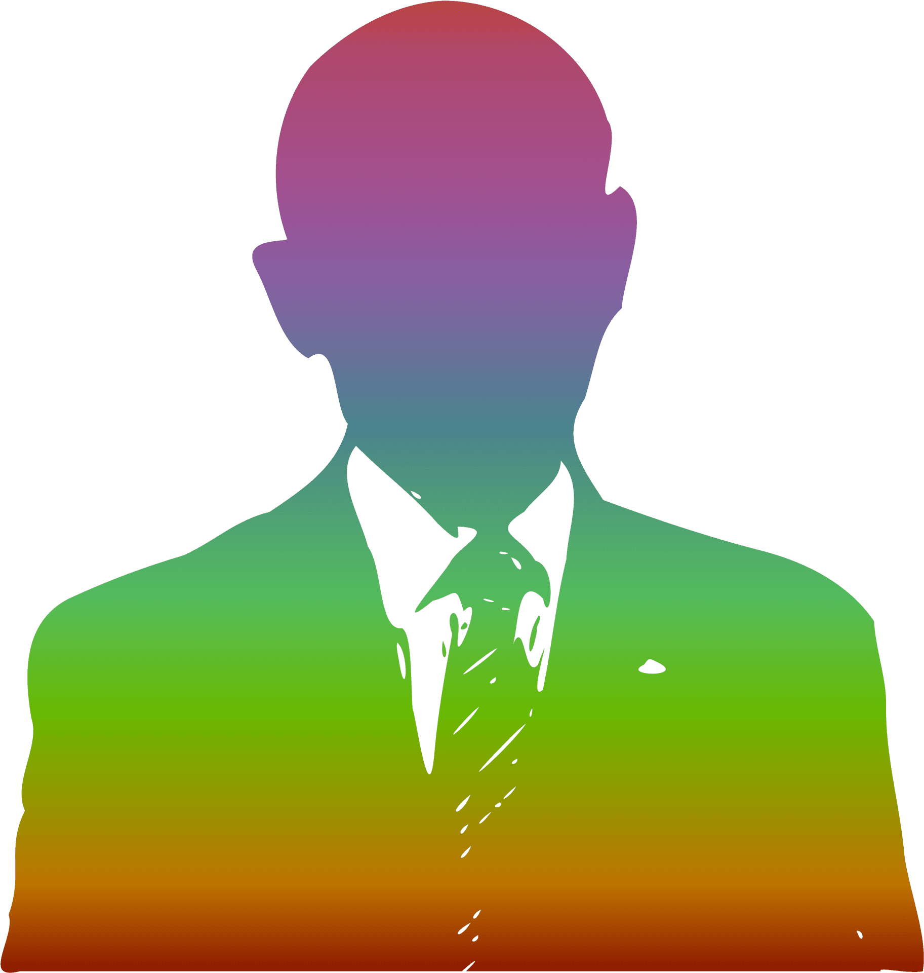 Colorful Silhouette Portrait PNG