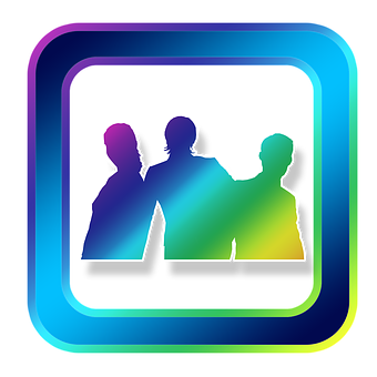 Colorful Silhouette Profile Icon PNG