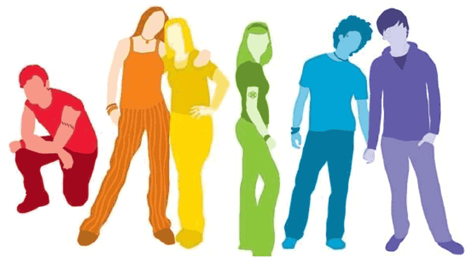 Colorful Silhouettes L G B T Representation PNG