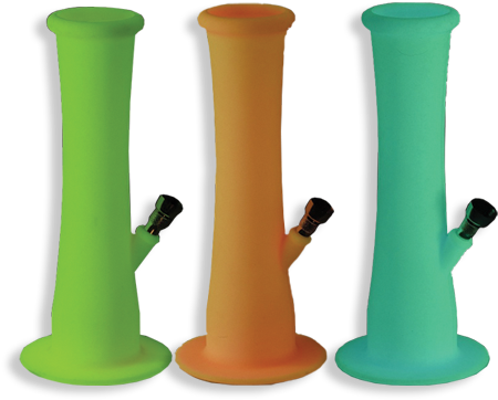 Colorful Silicone Bongs Trio PNG