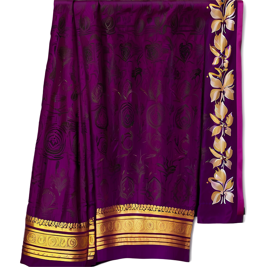 Colorful Silk Saree Png 06242024 PNG