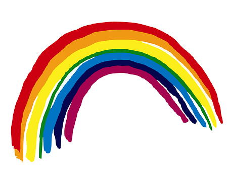Colorful Simple Rainbow Illustration PNG