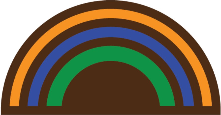 Colorful Simplified Rainbow Art PNG