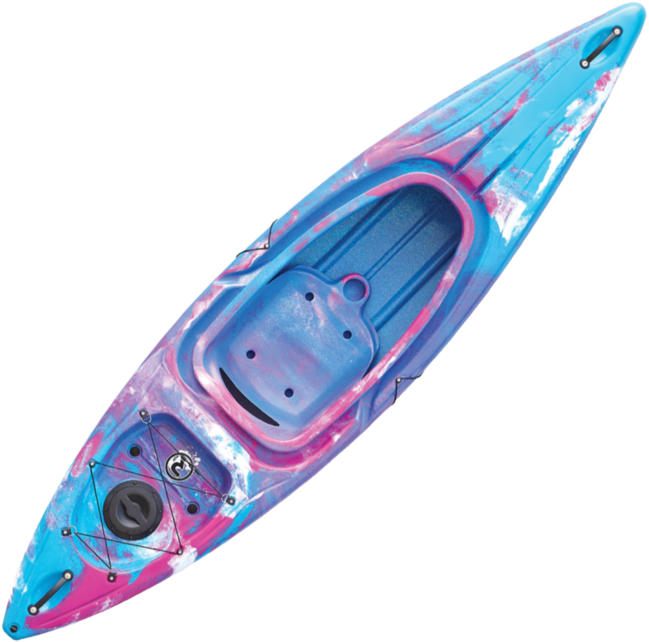 Colorful Single Kayak Top View PNG