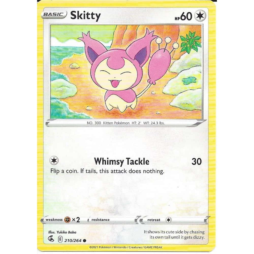 Colorful Skitty Card Wallpaper