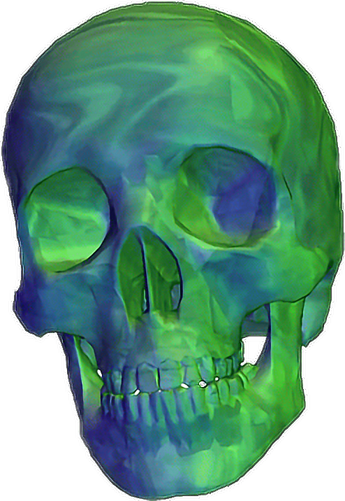 Colorful Skull Artwork PNG