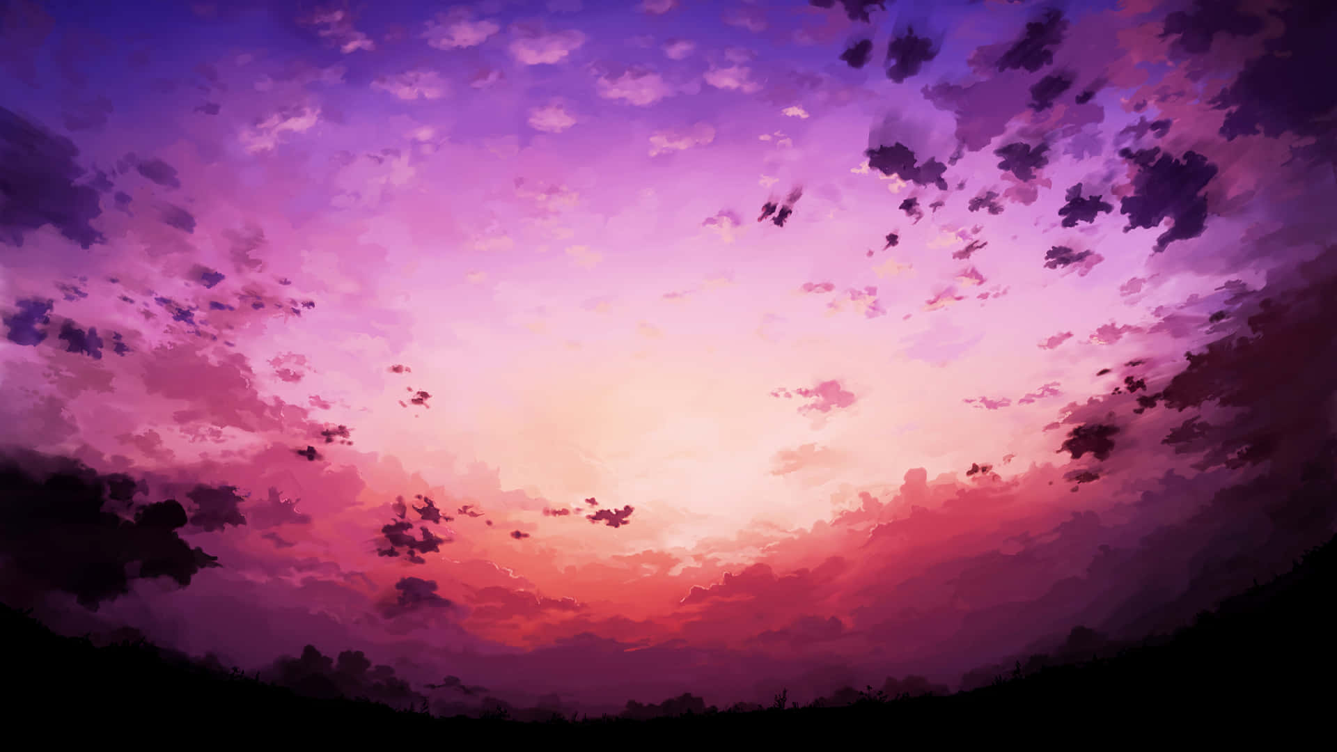 Download A Purple And Pink Sky With Clouds | Wallpapers.com