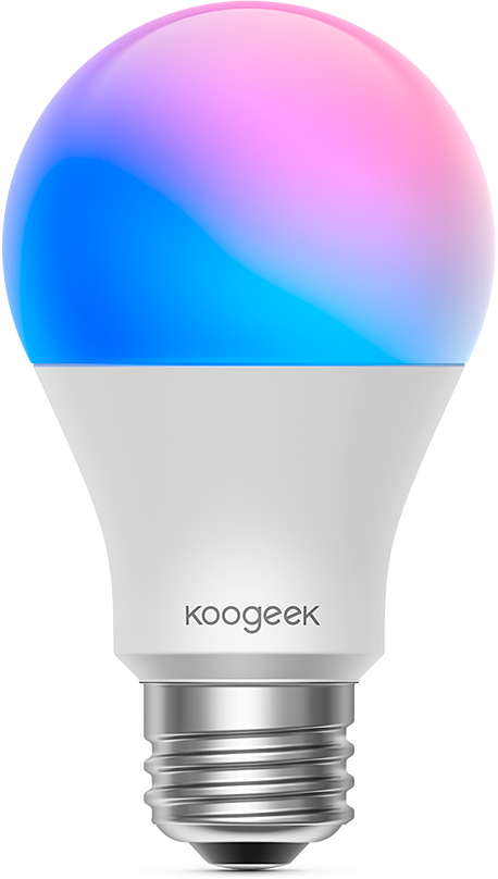 Colorful Smart L E D Light Bulb PNG
