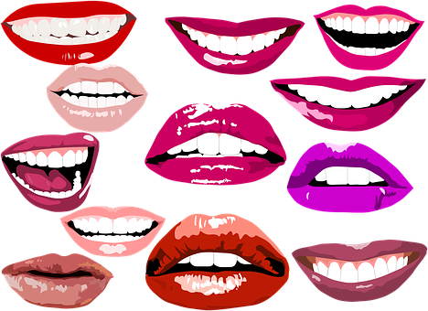 Colorful Smiles Vector Illustration PNG