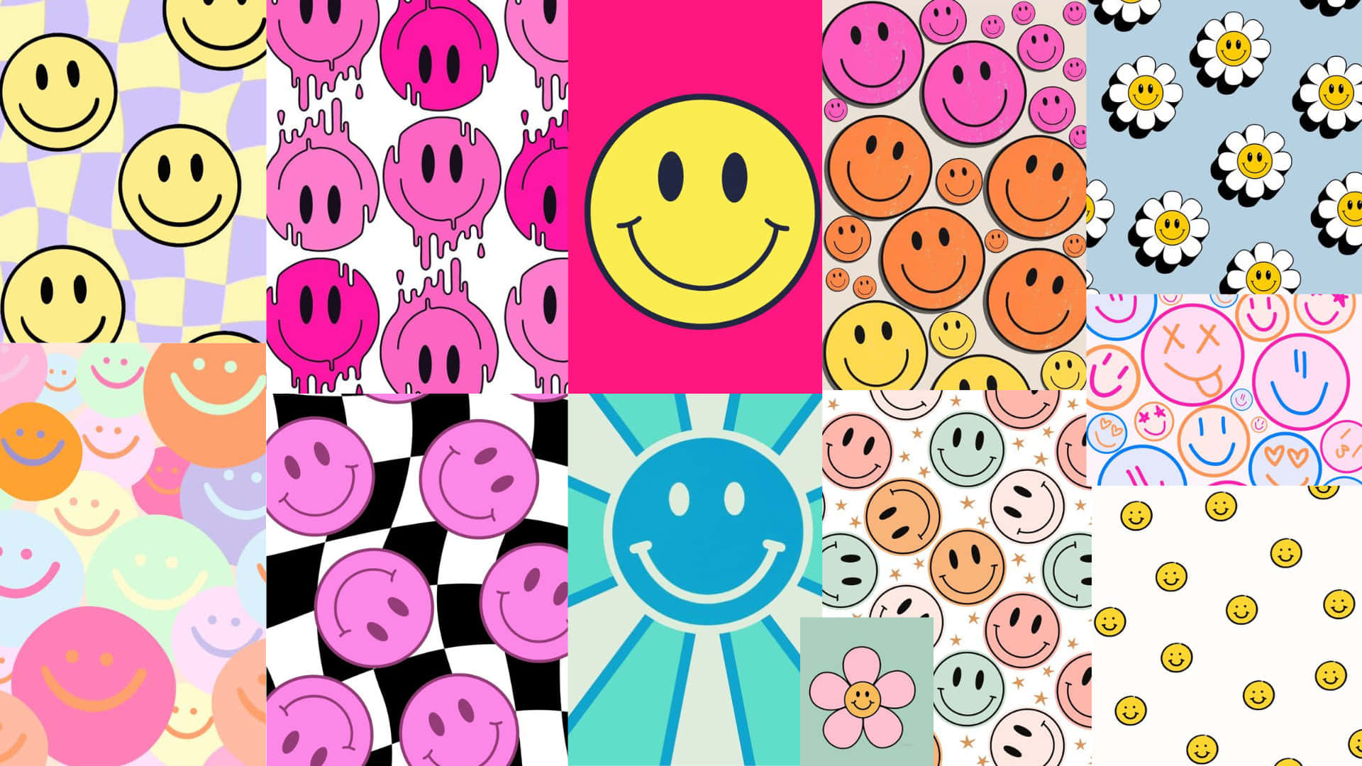 Colorful_ Smiley_ Face_ Collage.jpg Wallpaper