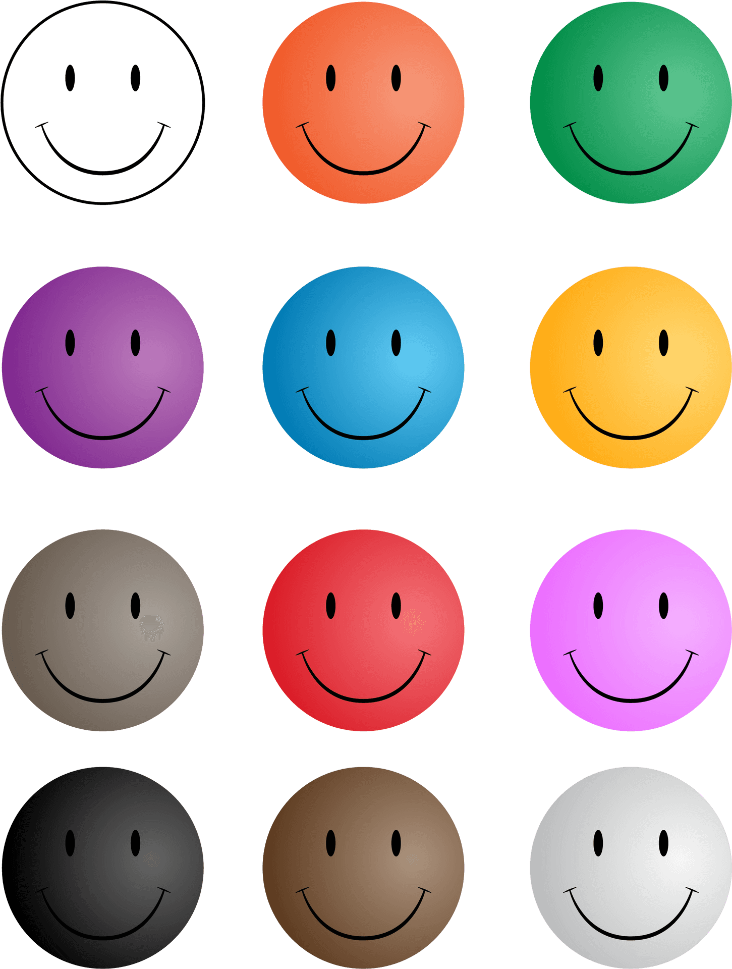 Download Colorful Smiley Faces Array | Wallpapers.com