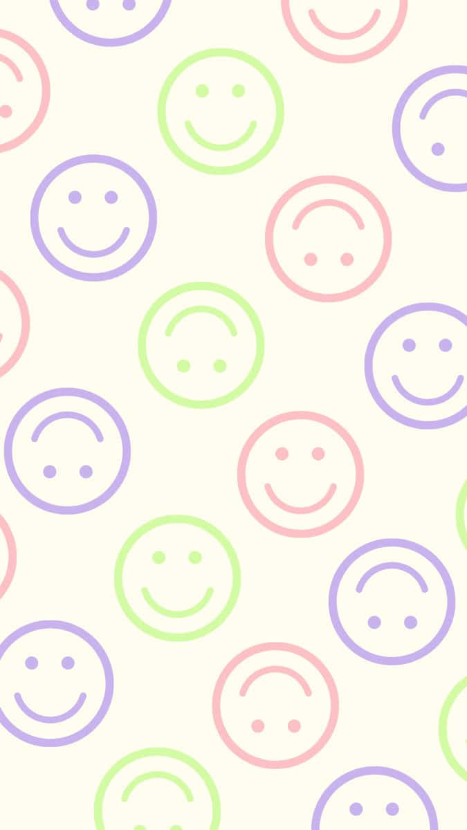 Download Colorful Smiley Faces Pattern.jpg Wallpaper | Wallpapers.com